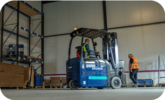 Afgeronde hoeken Heftruck